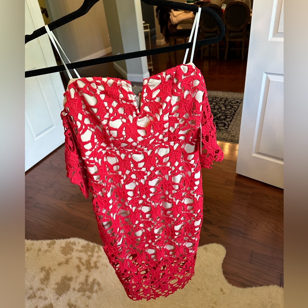 NWT Forever 21 Lace Crochet Red Dress